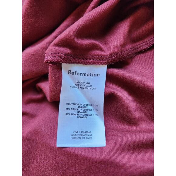 NWT Reformation Tommie Knit Maxi Dress Size XS Wine #NB503 - Picture 9 of 10